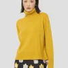 Pull Palia jaune en laine merinos et alpaga
