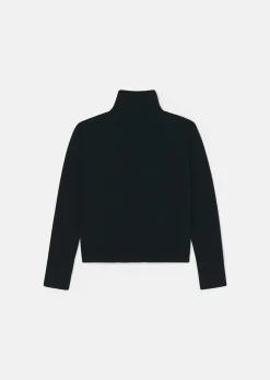 Pull Palia noir en laine merinos et alpaga