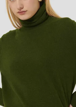 Pull Palia vert en laine merinos et alpaga