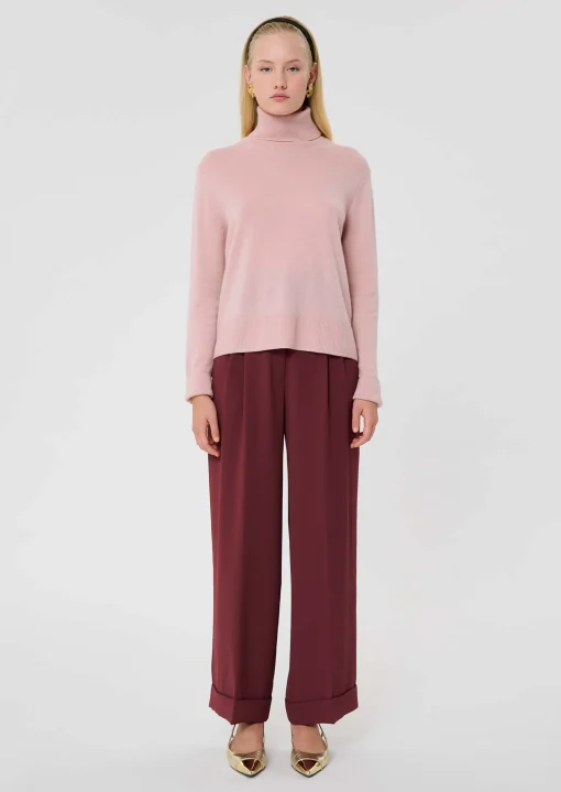 Pull Palia vieux rose en cachemire