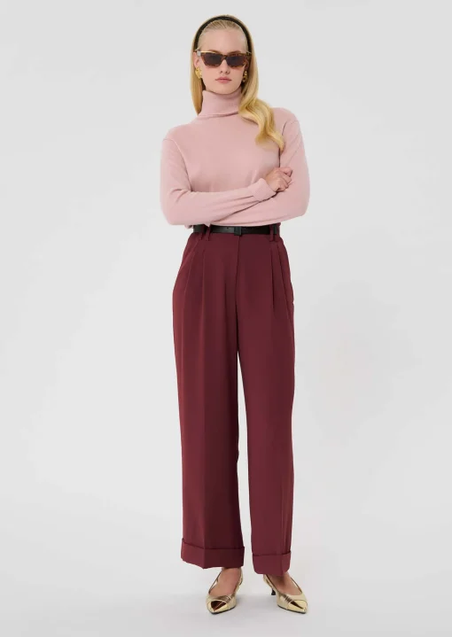 Pull Palia vieux rose en cachemire