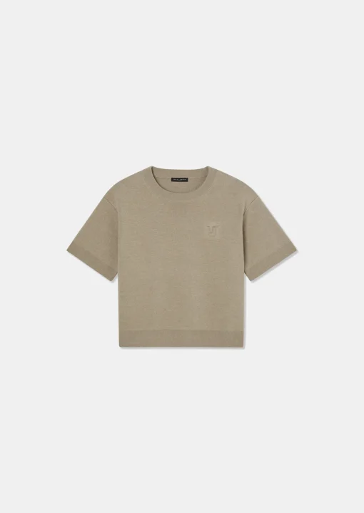 Pull Pamelia marron en laine merinos