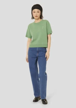 Pull Pamelia vert en laine merinos