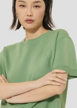 Pull Pamelia vert en laine merinos
