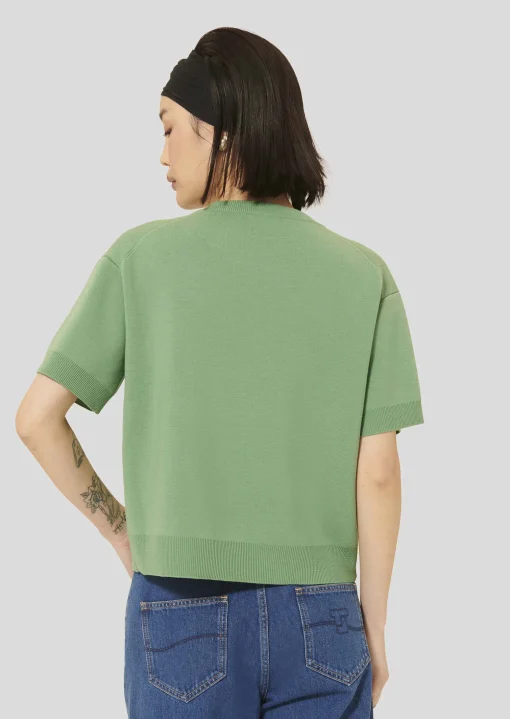 Pull Pamelia vert en laine merinos