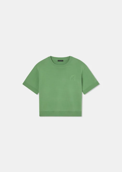 Pull Pamelia vert en laine merinos