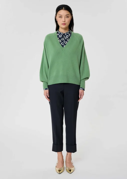 Pull Paz vert en cachemire