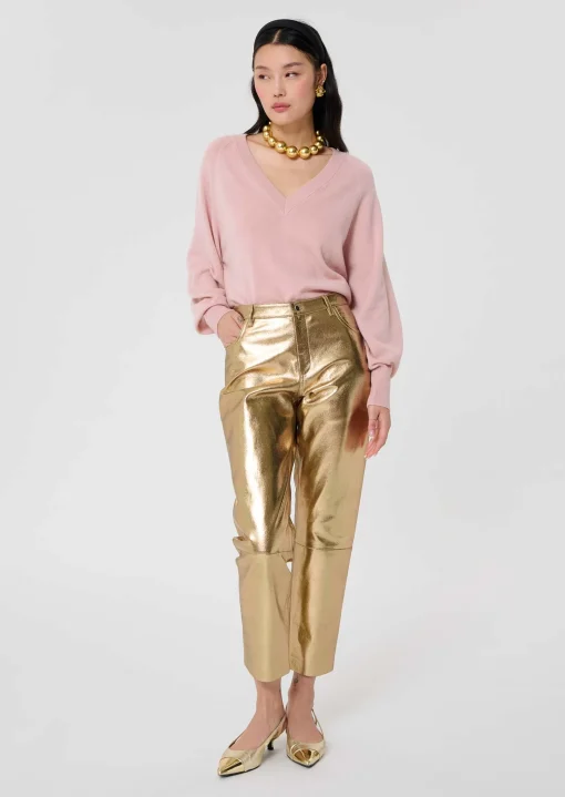 Pull Paz vieux rose en cachemire