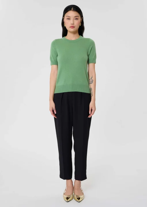 Pull Peer vert en cachemire