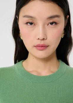 Pull Peer vert en cachemire