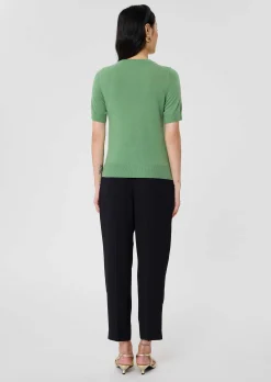 Pull Peer vert en cachemire