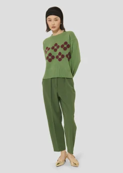 Pull Phelycia vert en laine