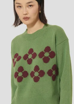 Pull Phelycia vert en laine