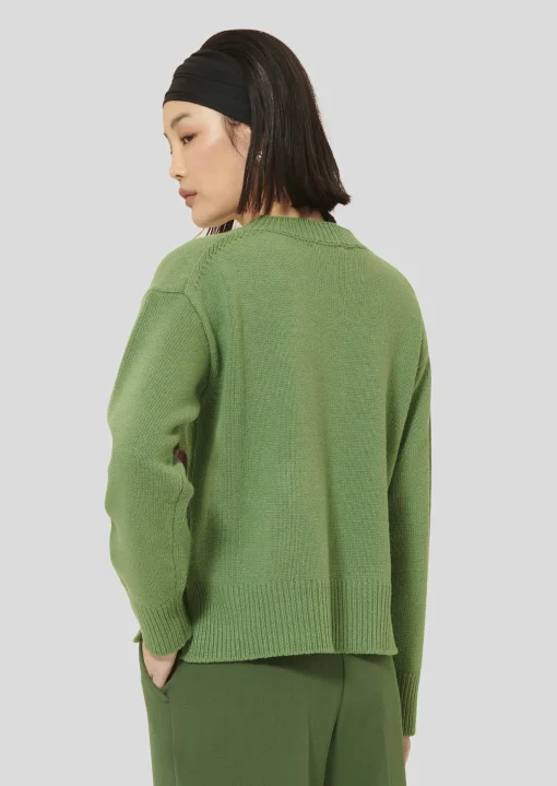 Pull Phelycia vert en laine