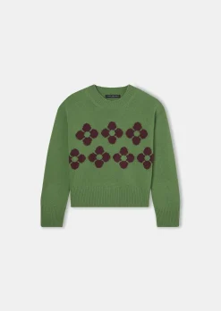 Pull Phelycia vert en laine