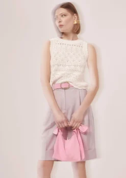 Pull Pianna blanc en maille crochet
