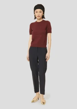 Pull Pica bordeaux en laine merinos extrafine
