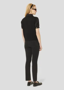Pull Pimprenelle noir en laine et coton