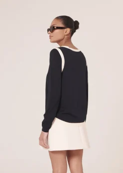 Pull Ponama bleu nuit en coton
