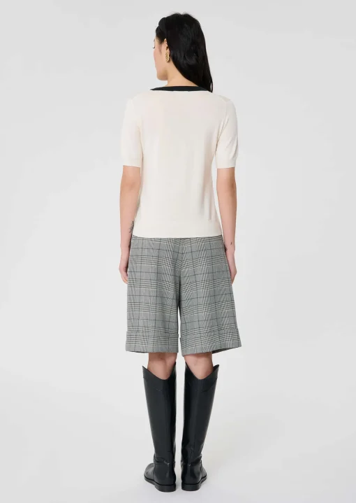 Pull Pontaven écru en laine merinos