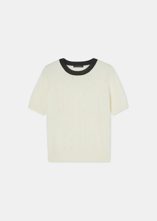 Pull Pontaven écru en laine merinos