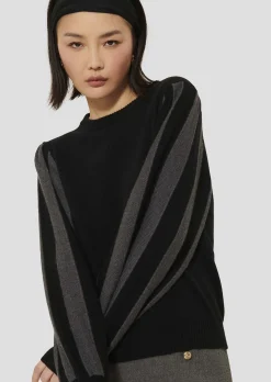 Pull Porthos noir en laine et coton