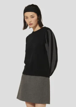 Pull Porthos noir en laine et coton