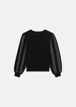 Pull Porthos noir en laine et coton