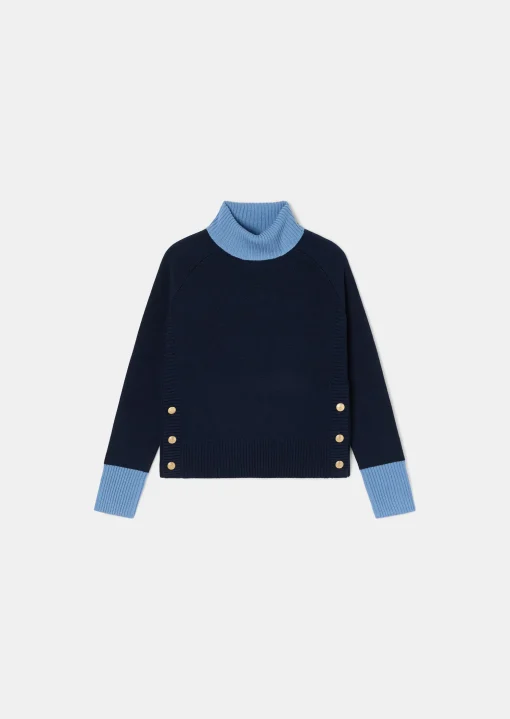 Pull Prague bleu nuit en laine