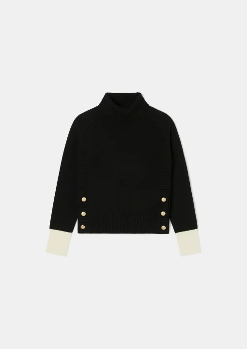 Pull Prague noir en laine