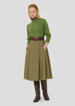 Pull Preppy vert en laine merinos