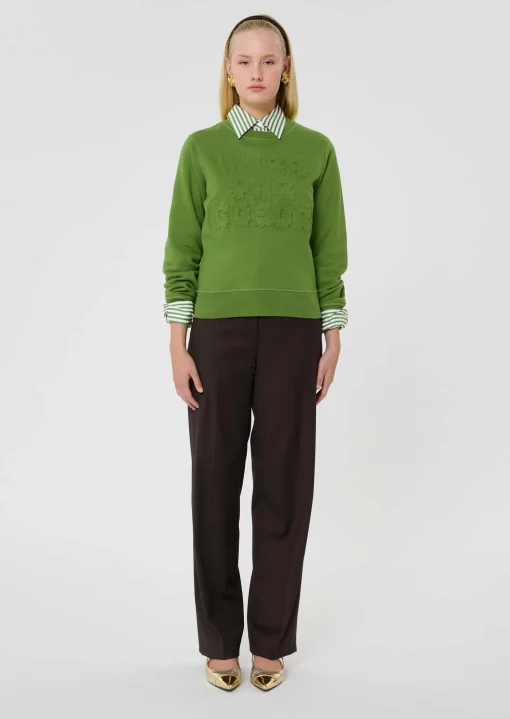Pull Presto vert en coton