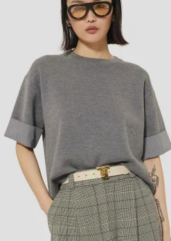 Pull Primer gris en laine merinos
