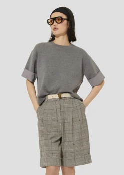 Pull Primer gris en laine merinos