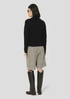 Pull Prisca noir en laine merinos et alpaga