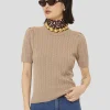 Pull Priyanka marron en laine merinos