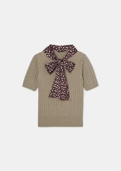 Pull Priyanka marron en laine merinos