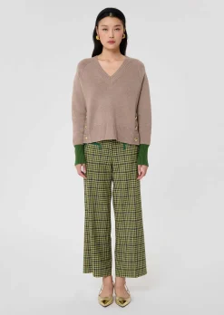 Pull Promesse marron en laine