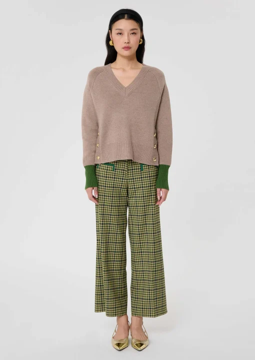 Pull Promesse marron en laine