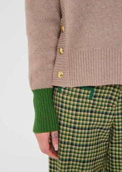 Pull Promesse marron en laine