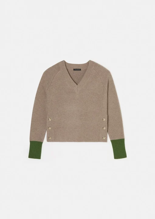 Pull Promesse marron en laine