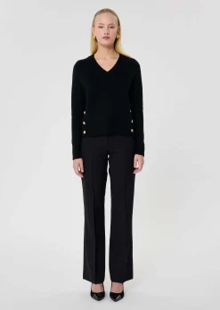 Pull Promesse noir en laine