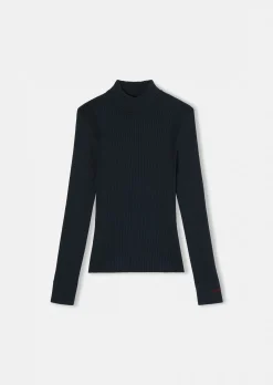 Pull Prudie bleu nuit côtelé