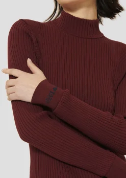 Pull Prudie bordeaux côtelé