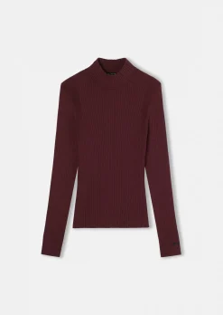 Pull Prudie bordeaux côtelé