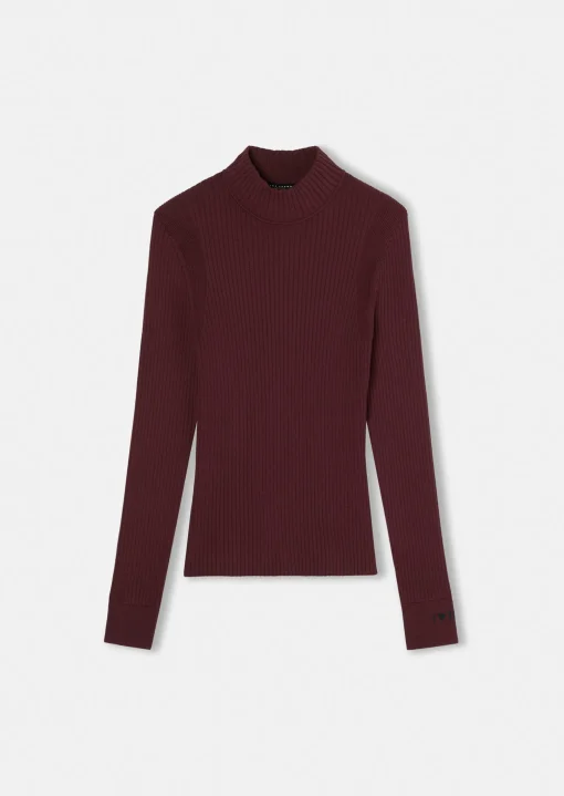 Pull Prudie bordeaux côtelé