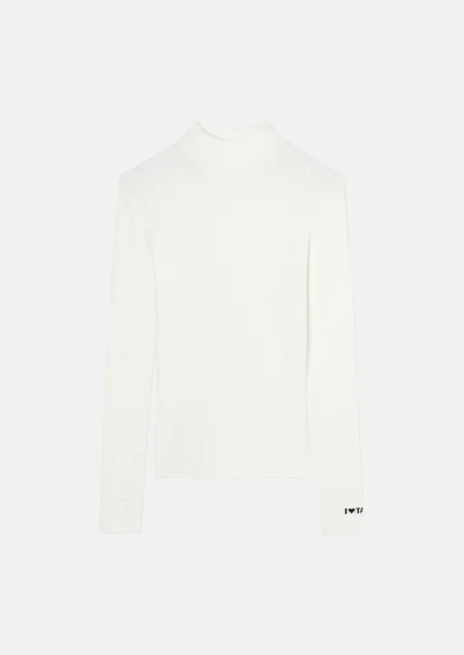 Pull Prudie écru côtelé