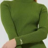 Pull Prudie vert côtelé