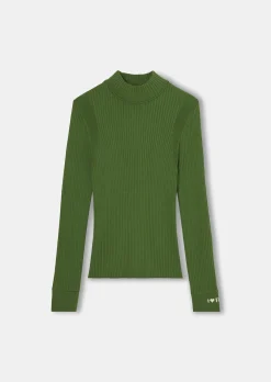 Pull Prudie vert côtelé
