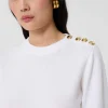 Pull Prunette écru en laine